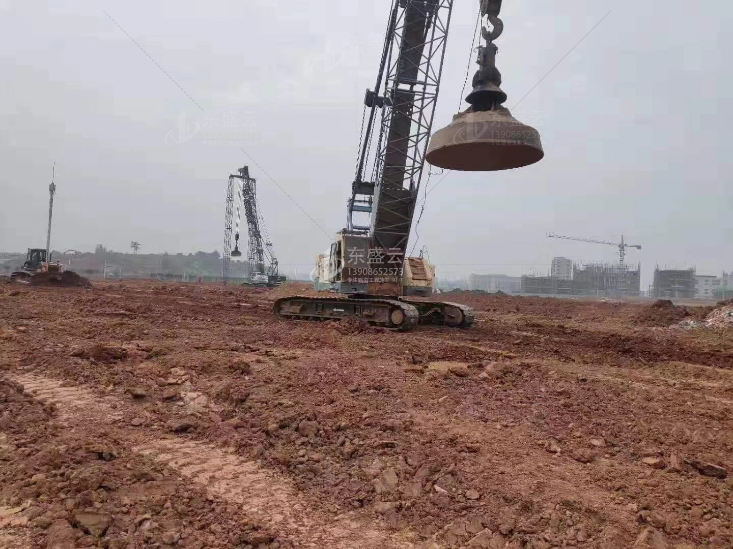 强夯开工-赣广高铁制梁及存梁地基处理 强夯开工-赣广高铁制梁及存梁地基处理